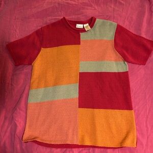 Bobbie Brooks Colorblock Short Sleeve Knit Top